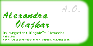 alexandra olajkar business card